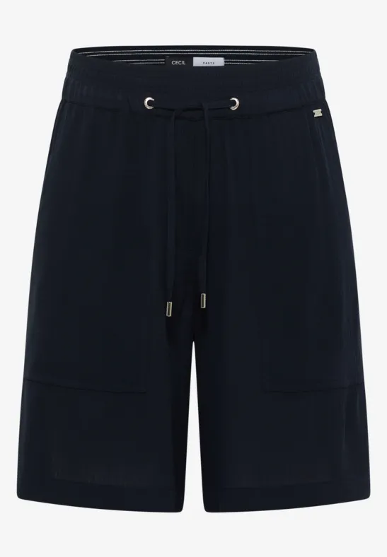 High Waist shorts met Wide Legs en structuur - Afbeelding 2