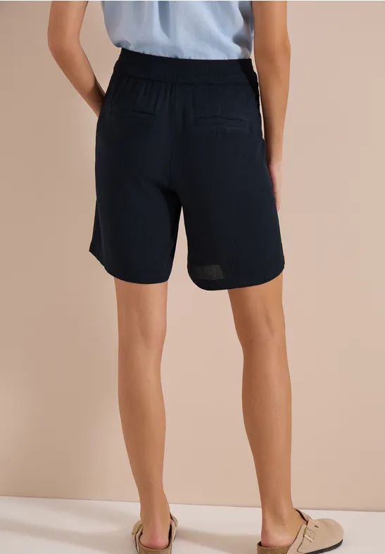 High Waist shorts met Wide Legs en structuur - Afbeelding 3