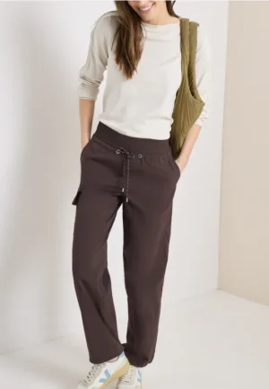 High Waist straight legs broek in Loose Fit