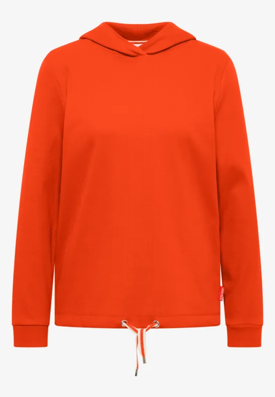 Hoodie met geribde structuur - Afbeelding 2