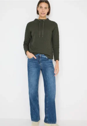 Jacquard Funnel Hals Shirt