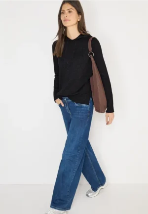Jacquard hoodie met glitter