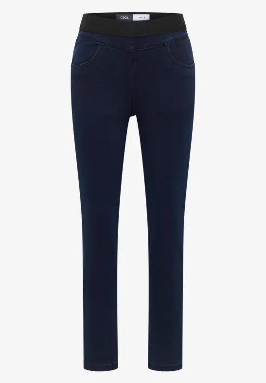 Jeans met elastische tailleband - Afbeelding 2