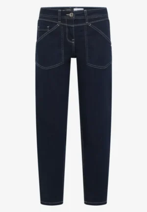 Alternative view of Jeans met taps toelopende pijpen