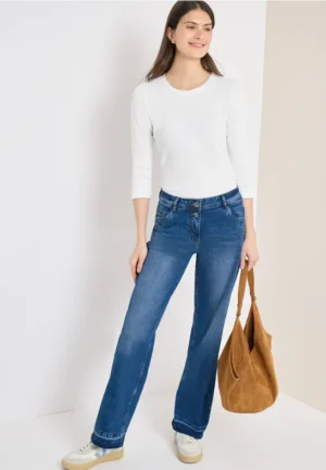 Jeans met zoomdetail