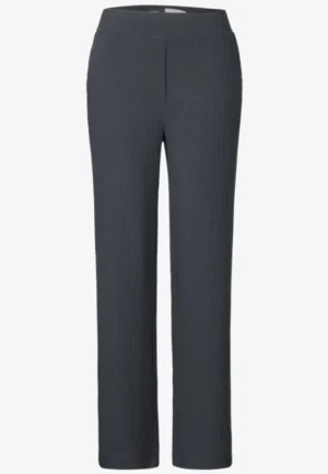 Alternative view of Jersey broek met geribde structuur