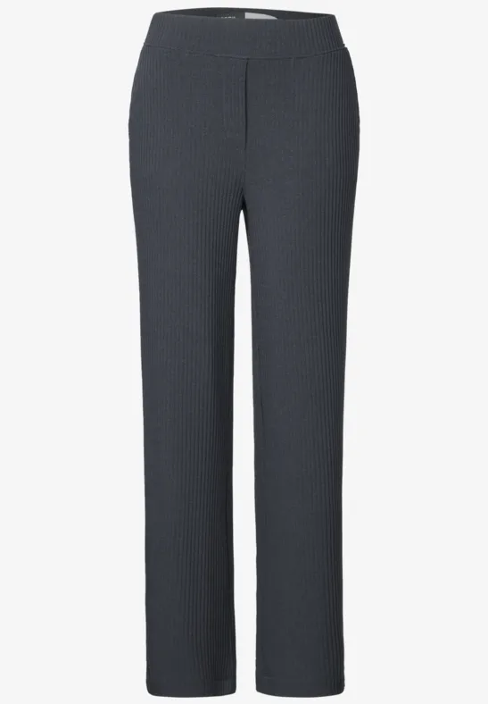 Jersey broek met geribde structuur - Afbeelding 2