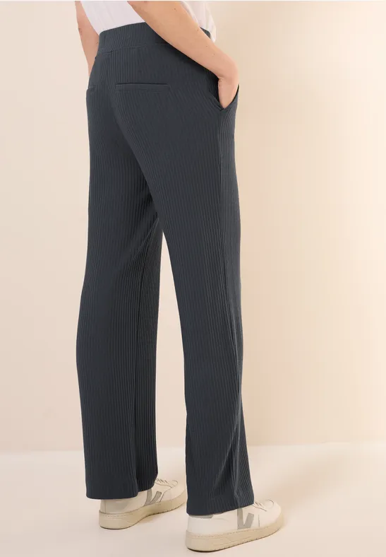 Jersey broek met geribde structuur - Afbeelding 3