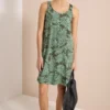 Knielange jersey jurk met print