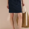 Knielange rok in een verwassen look