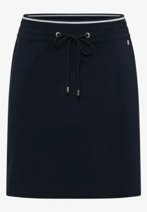 Alternative view of Knielange rok met streepdetail