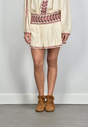 Marant Etoile rok Picadilia JU0160FB-D1J16E beige/red