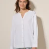 Materiaalmix blouse