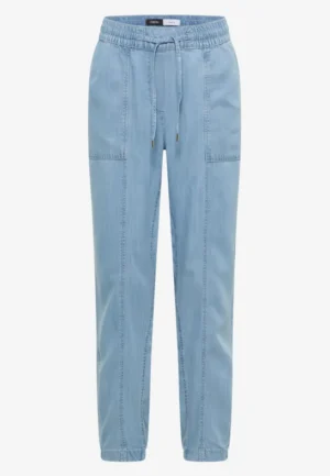 Alternative view of Mid Waist Slim Legs broek in een gewassen look