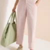 Mid Waist broek met wijde pijpen in casual pasvorm