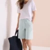 Mid Waist straight legs short in casual pasvorm