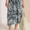 Midirok met grafisch patroon