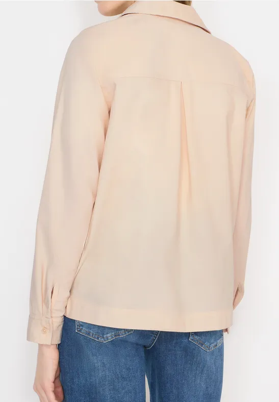 Overhemdblouse in effen kleur - Afbeelding 3