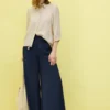 Overhemdblouse met structuur