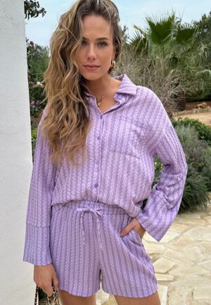 Chic Oversized Blouse Lila