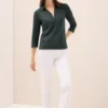 Poloshirt met 3/4 mouwen