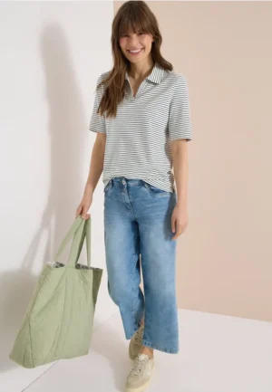 Poloshirt met korte mouwen en strepen