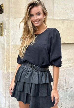Puff Sleeve Top Lilly Zwart