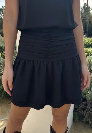 Ruched Waist Skort Zwart