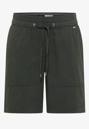 Alternative view of Seersucker shorts in effen kleuren