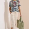 Shirt in burnout-look met print