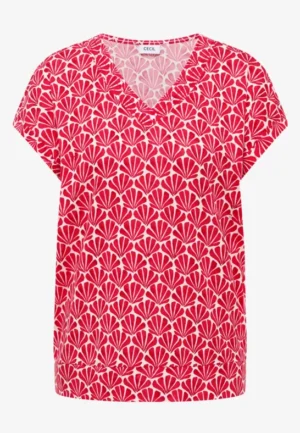 Alternative view of Shirt met V-hals en schelpenprint