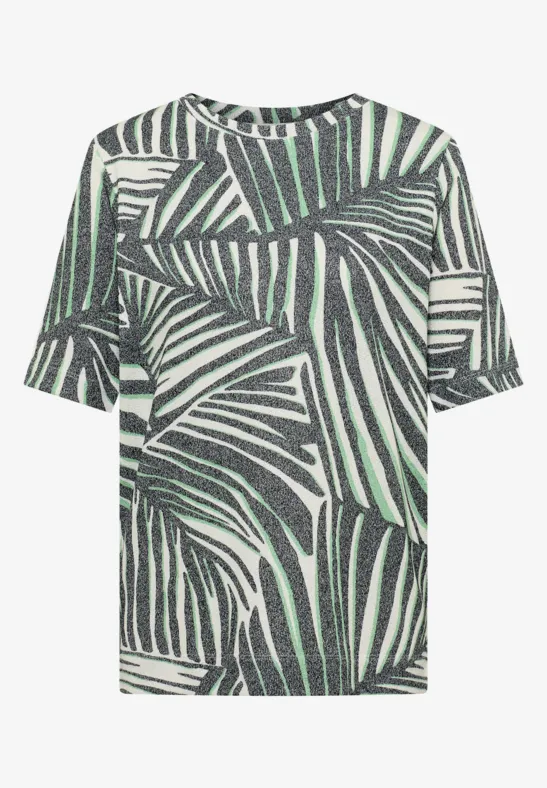 Shirt met boothals en print - Afbeelding 2