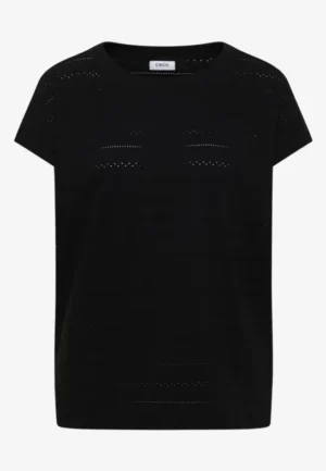 Alternative view of Shirt met boothals en textuur