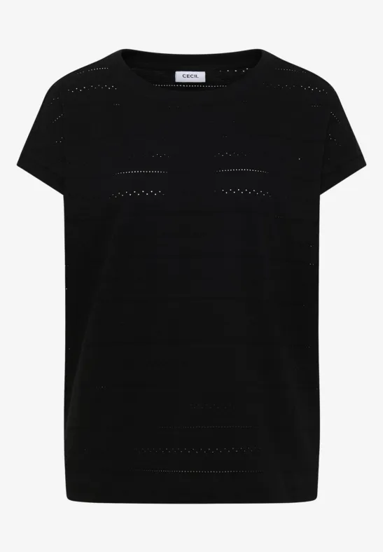Shirt met boothals en textuur - Afbeelding 2