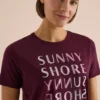 Shirt met korte mouwen en burn-out look