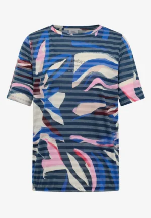 Alternative view of Shirt met korte mouwen en burn-out strepen
