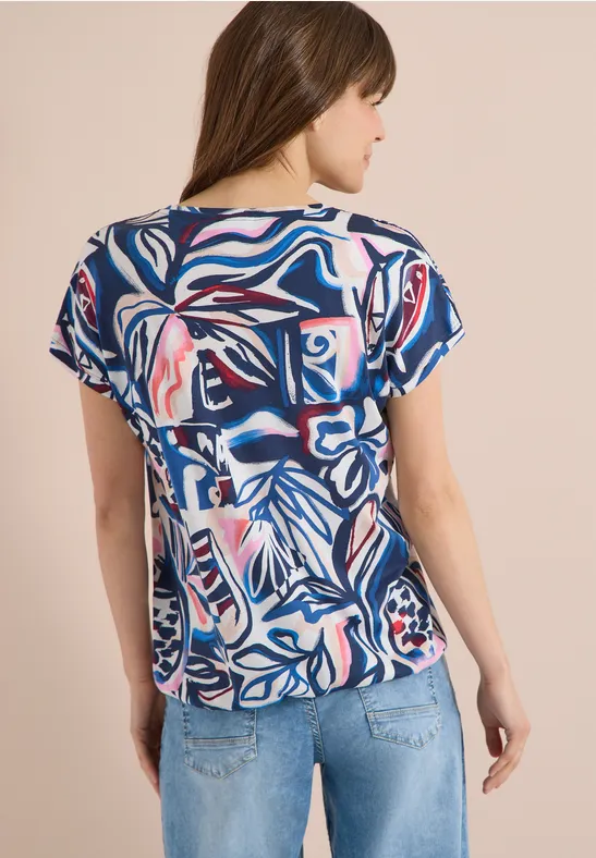 Shirt met korte mouwen en kanten detail - Afbeelding 3