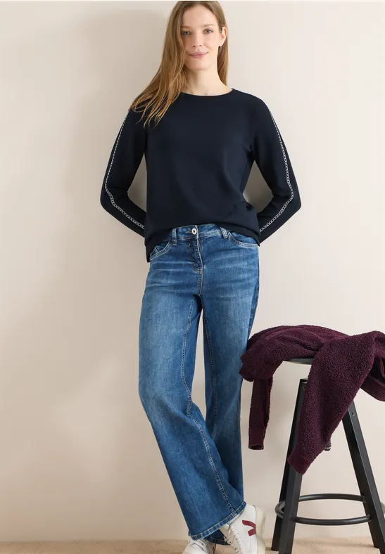 Shirt met mouwdetail