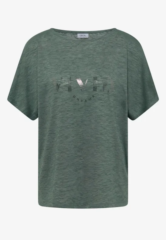 Shirt met overhangende schouders in linnenlook - Afbeelding 2
