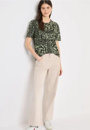 Shirt met patchworkprint