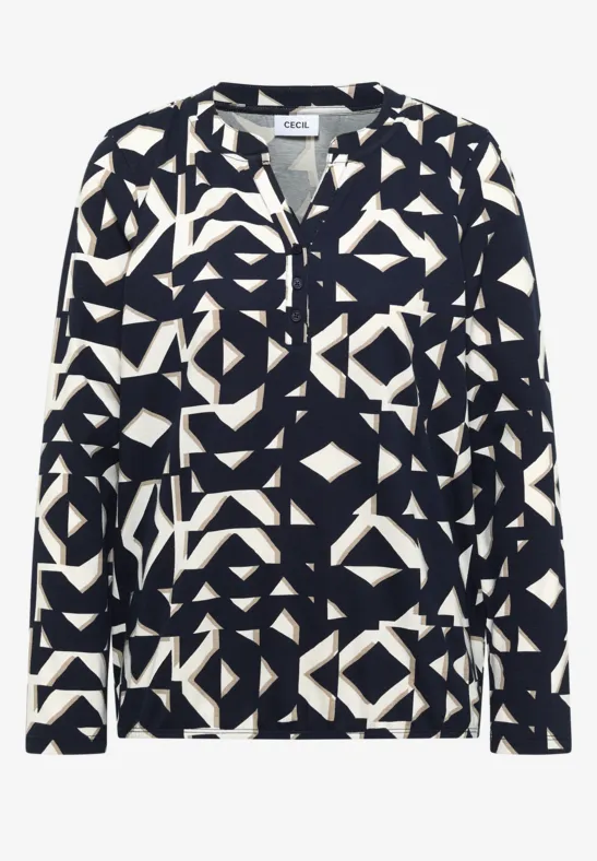Shirt met print in tunieklook - Afbeelding 2