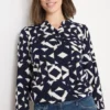 Shirt met print in tunieklook