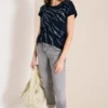 Shirt met ronde hals en frontprint