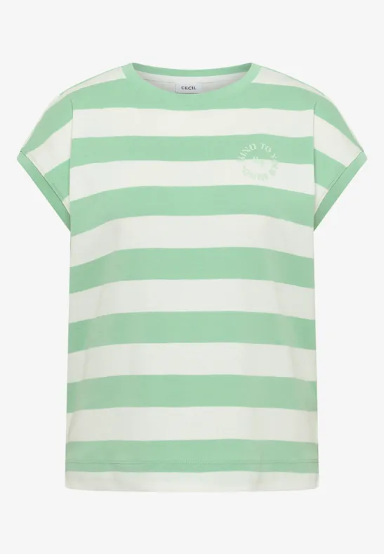 Shirt met strepen en printdetail - Afbeelding 2