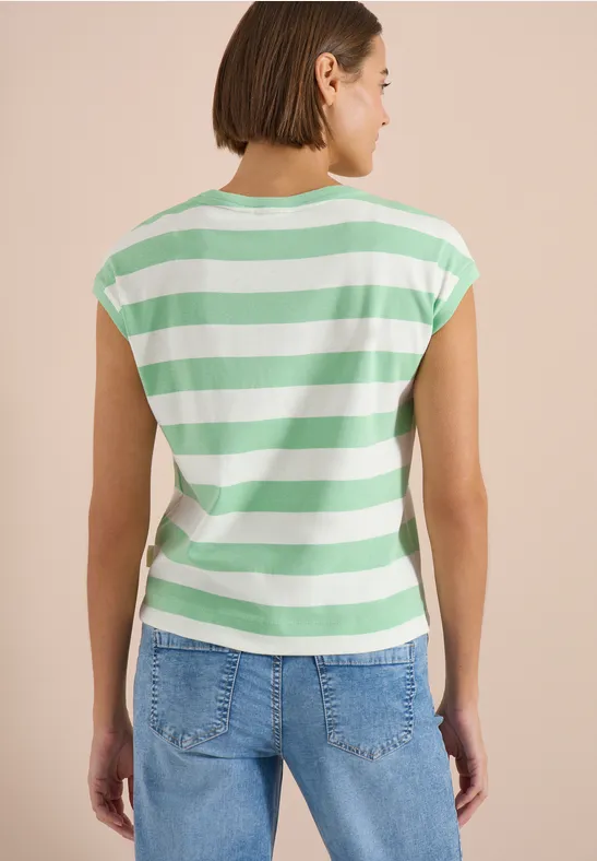Shirt met strepen en printdetail - Afbeelding 3