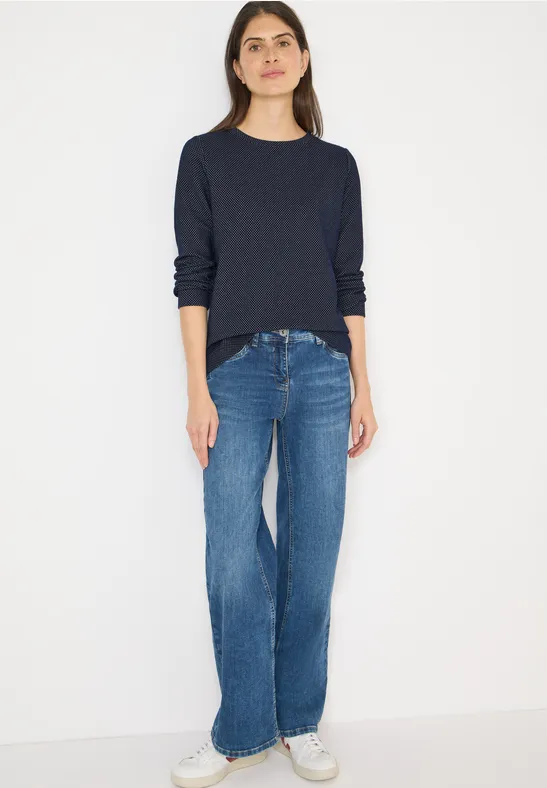 Shirt met structuur in twee kleuren