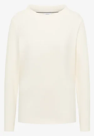 Alternative view of Shirt met trechtervormige hals in effen kleur