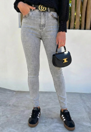Alternative view of Skinny Jeans Glitter Denim Grijs