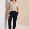 Slim Legs broek in Loose Fit met structuur