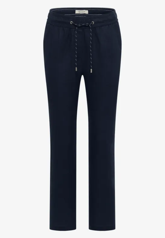 Slim Legs broek in causale pasvorm van linnen - Afbeelding 2